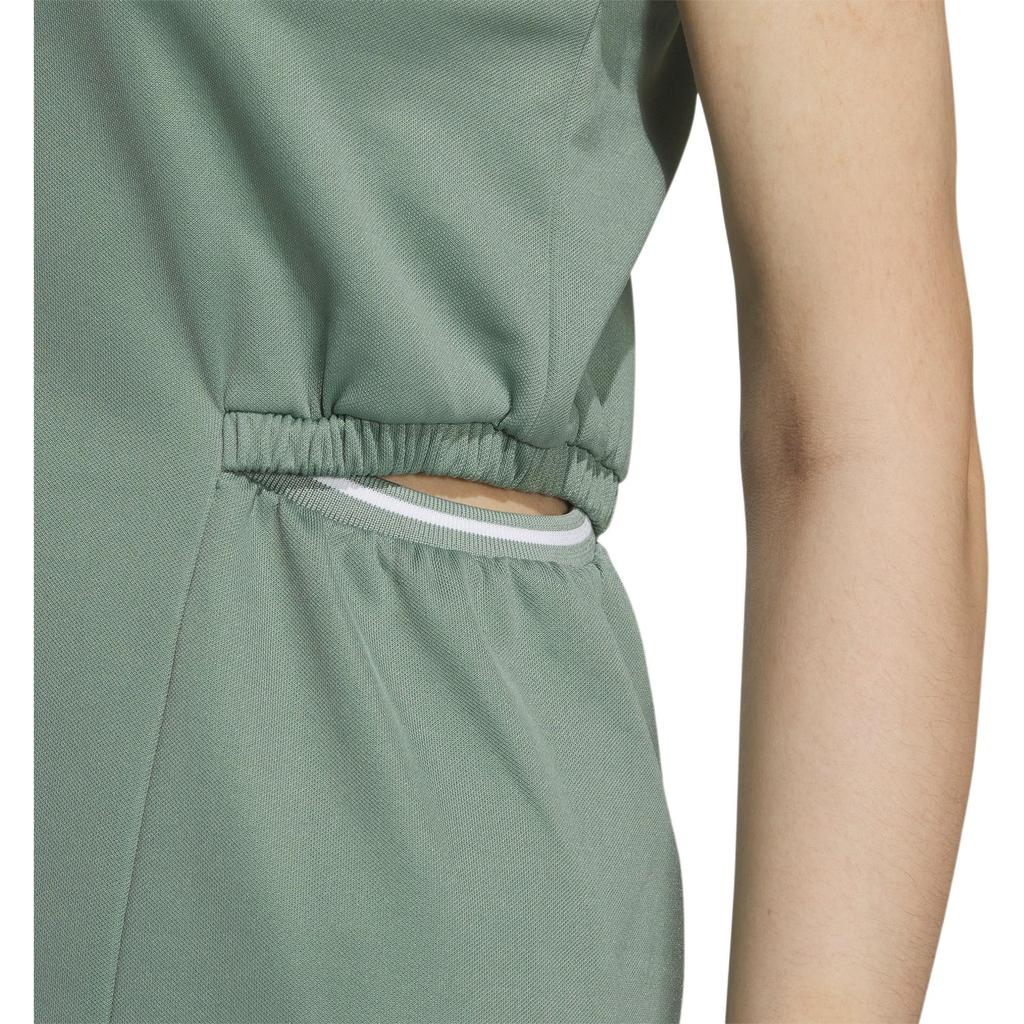 adidas NEO Basketball-inspiriertes ärmelloses Kleid mit Rüschensaum Damenkleid Silbergrau Grün IJ6605