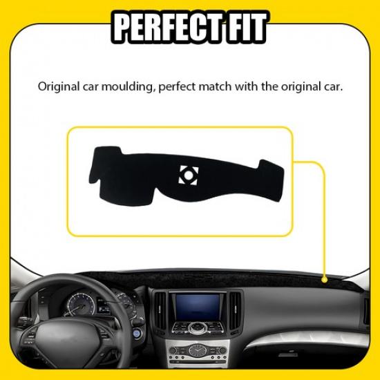 Dash Cover Anti-Slip Pat Dashboard 2008-2015 For Infiniti G25 G35 G37 Q40 Q60