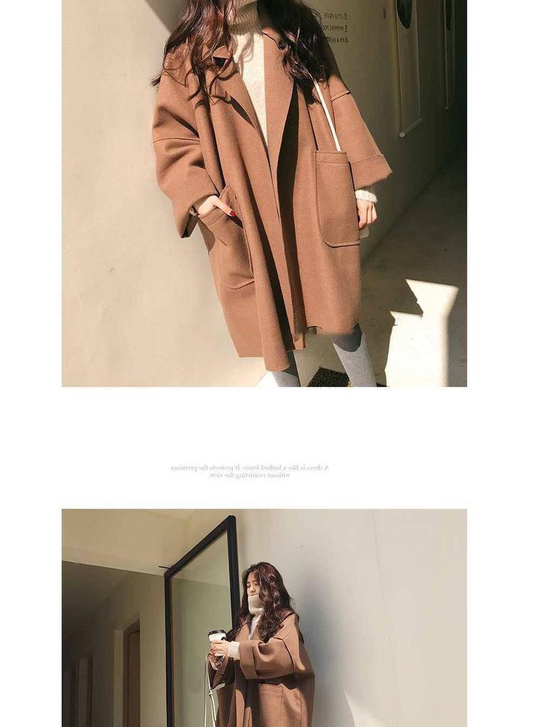 2021 Trendy Hepburn Style Woolen Cloak for Women/Students