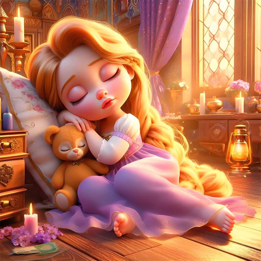 Disney 5D Diamond Painting Princesses Cross Stitch Mosaic Kit Home Decoration Wall Sticker DIY Handmade Gift