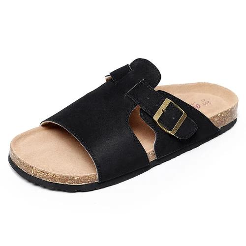 Fashion Men's Slippers Summer New Style Trend Cork Slippers Anti Slip Sandals Versatile Beach Slippers Flip Flops Big Size 40-46