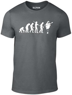 Evolution von Angus Young T-Shirt - Lustiges T-Shirt Retro AC DC Musik Rock Metal US