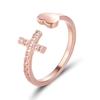 New Korean Exquisite Crystal Flower Fashion Temperament Sweet Versatile Love Opening Female Custom Jewelry