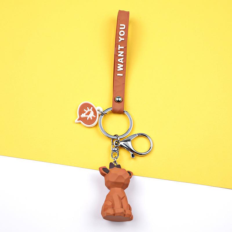 

Resin Creative Cartoon Keychain Family For Couples Unique Key Accessories StyleB