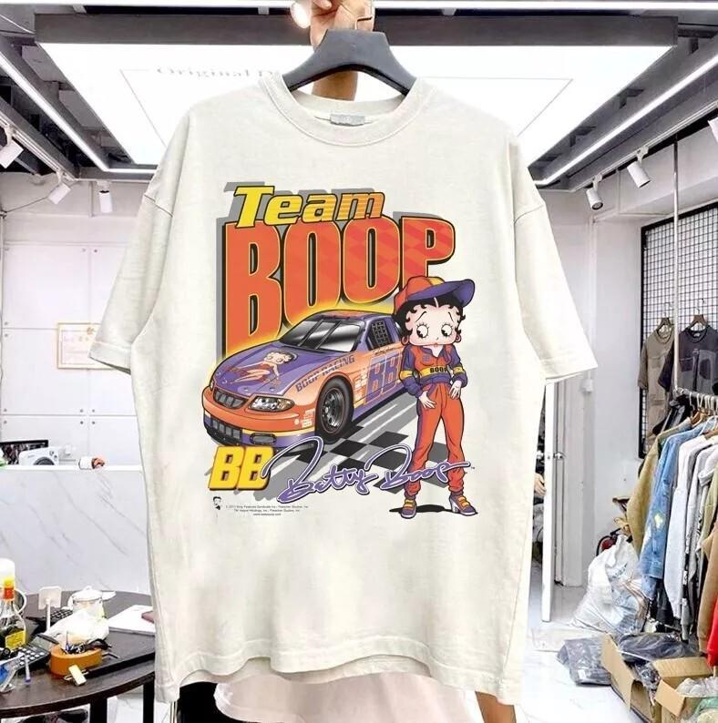 Team Betty Boop 90s Rare Design White Short Sleeve Unisex T shirt S-5XL Unisex T-Shirt XXL