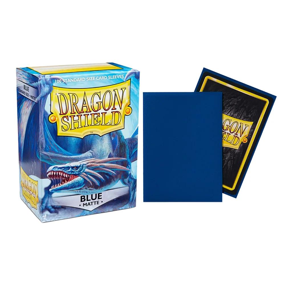 

100pcs/Box 66*91cm Matte Cards Sleeves Dragon Shield Cards Cover Cards Protector for PTCG/Star Cards синий