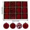 Christmas Tree Balls 12 Pieces Velvet Shatterproof Shatterproof Balls Christmas Tree Ornaments For Indoor Outdoor Mantel Kitchen