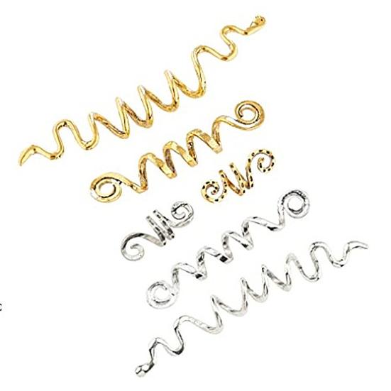 6/28Pcs/Set Hair Accessories Set Women Alloy Braid Beads Clips Easy To Use Hair Accessories Pirate Cosplay Hair Braiding Tools