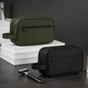 Large Capacity Waterproof Toiletry Bag for Men Travel Organizer with Handle Oxford Fabric Multi Compartment Storage Bag for Business Trip Use