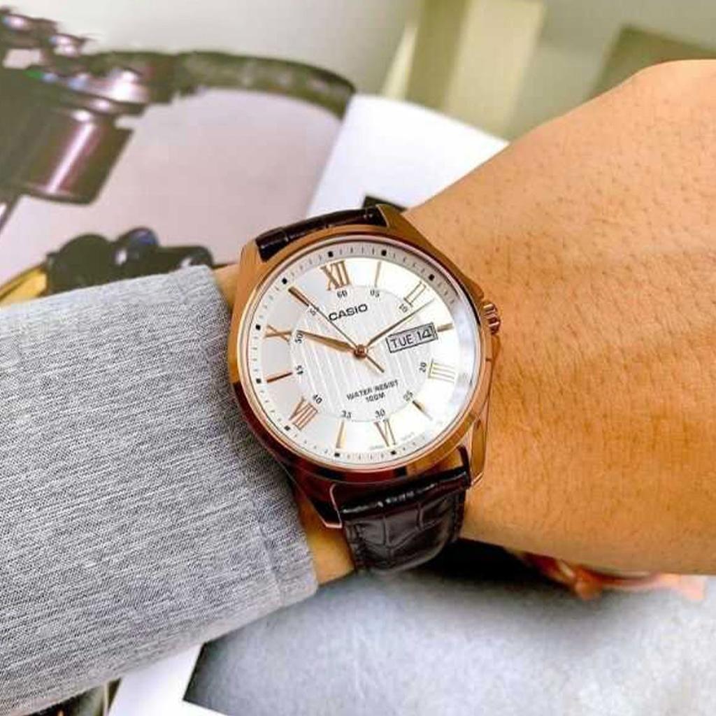 HERREKLOKKE CASIO MTP-1384L-7A + ESKE