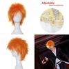 Bright Bleach Kurosaki Ichigo Wig Cosplay Hairpiece Adult Party Prop