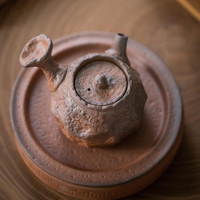 Raw Ore Rough Pottery Tea Pot, Handmade Tea Set, Single Pot, Small Tea Pot