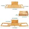 Utoplike Bamboo Bath Tray, Adjustable Bath Tray, Expandable Bath Rack, Portable Wine Holder