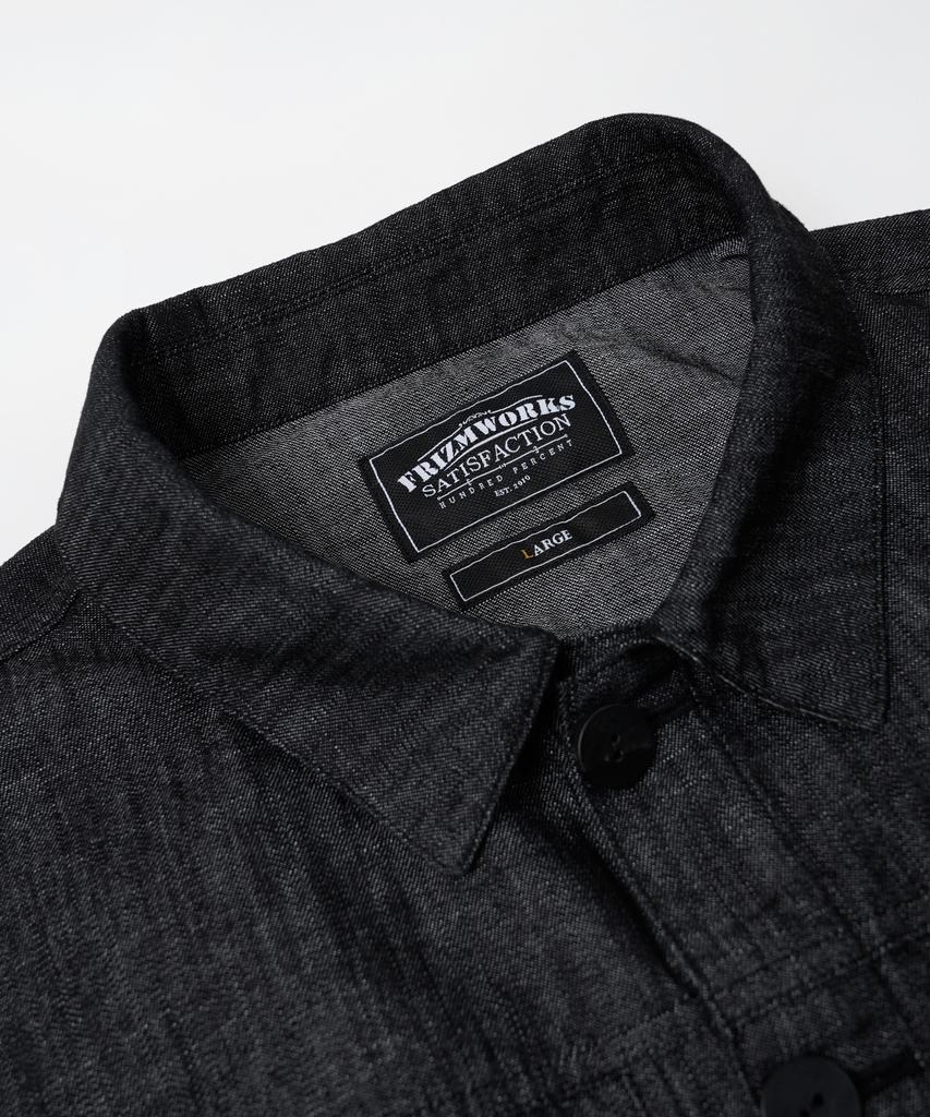 Frizmworks Shirring Trucker Jacket _ Black