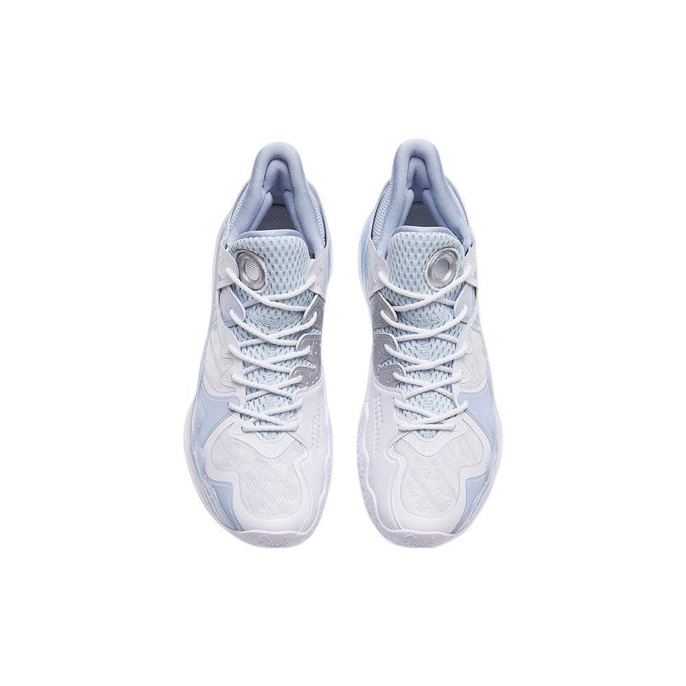 Anta Shock Wave 4 Cushioning Slip Resistant Abrasion Resistant Low top Basketball Shoes Men's Blue White 112311106-2