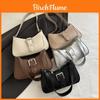 Stilvolle Koreanische Mode Einfache Schultertasche Vielseitige Umhängetasche Tote Für Den Täglichen Gebrauch In Schwarz Weiß Silber Braun Und Khaki