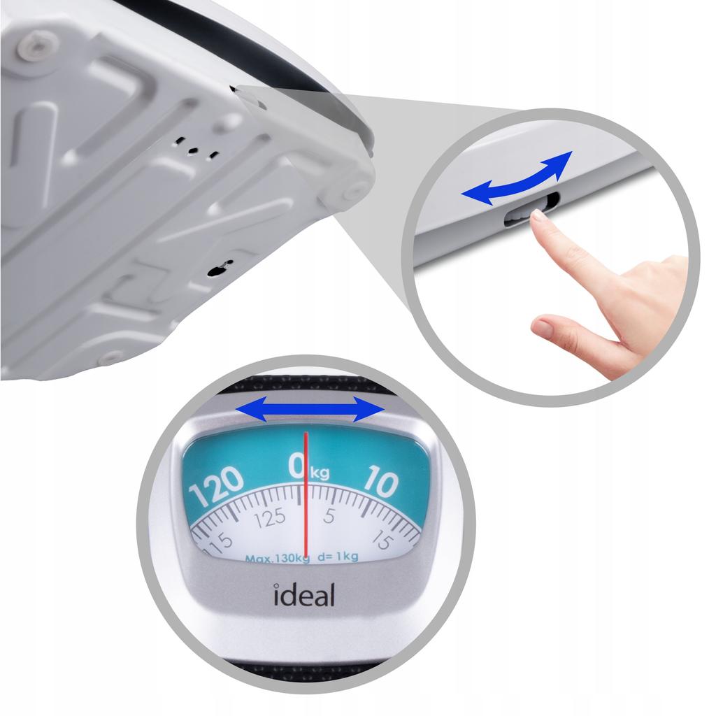 Classic Analog Mechanical Bathroom Scale Up To 130Kg Iz9202 Black
