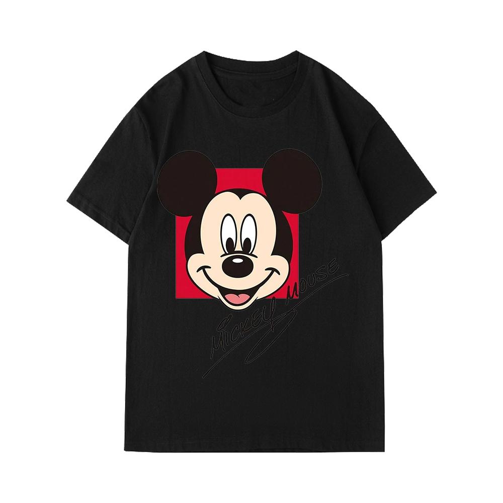 Disney Classic Mickey Mouse T Shirt Summer Cotton Short Sleeve Unisex Couples T-Shirt Stylish Cute Men Women Clothing Hip Hop Te