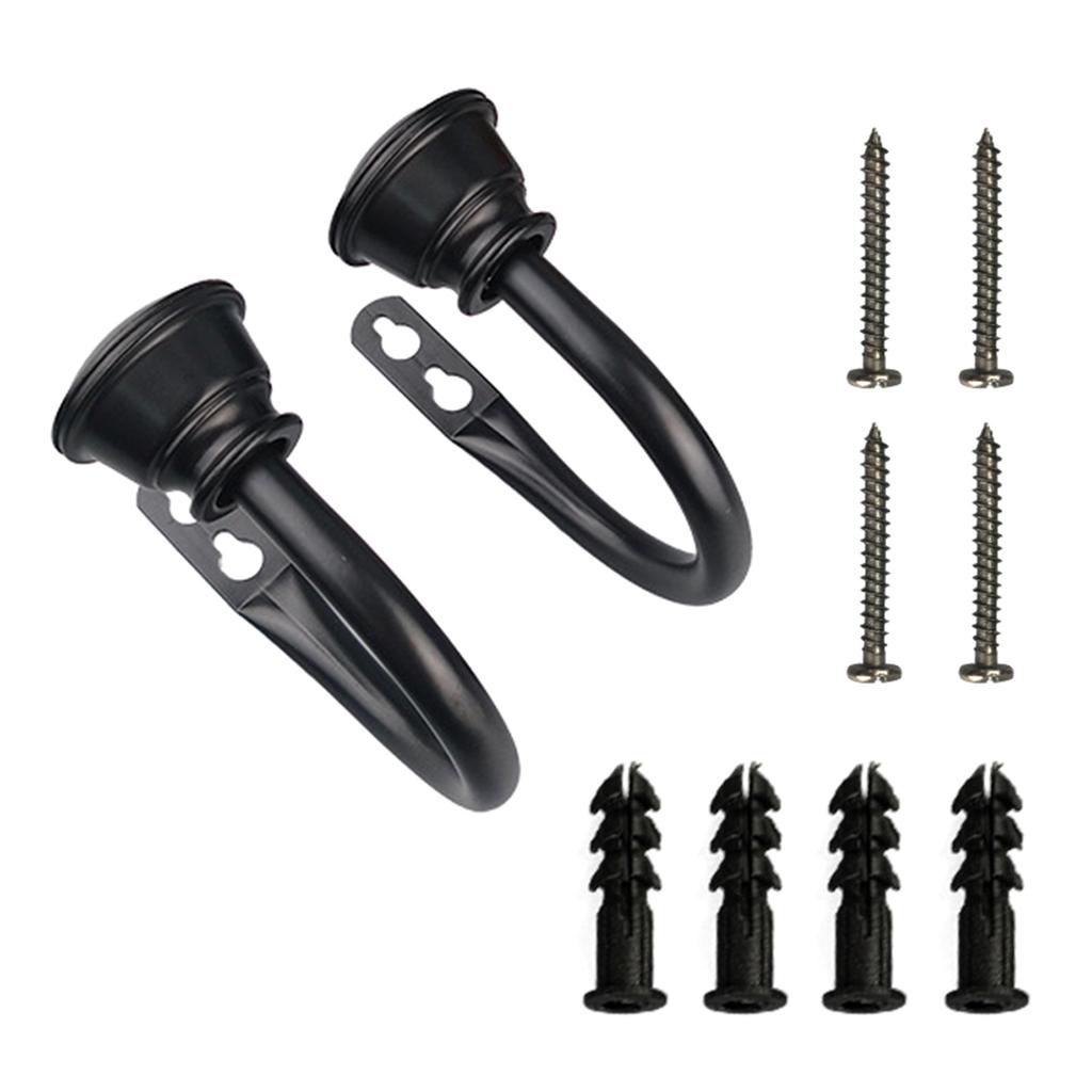 Set med 2 Eleganta Metalliska Gardinhållare för Tidlös Fönsterdekor i Ljusbrons med Elemental Kuldesign