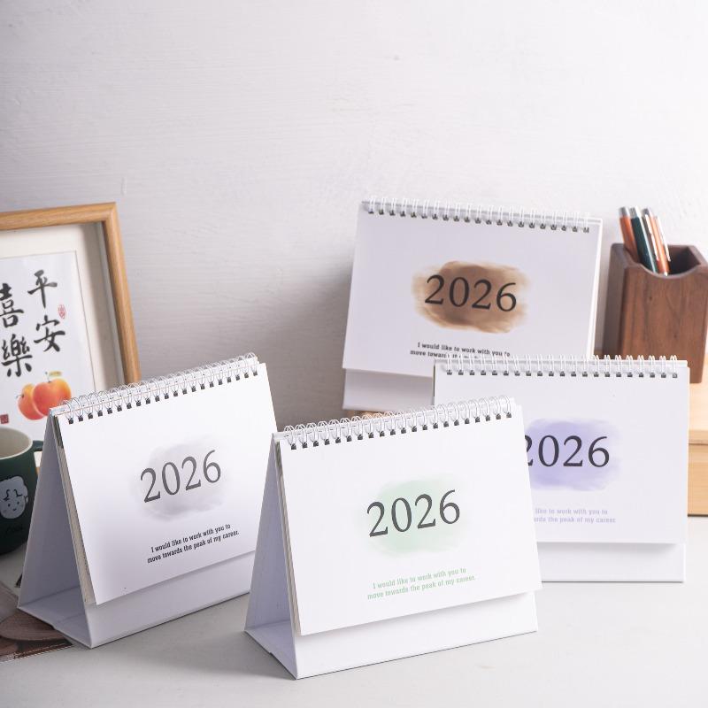 2026 Cute Aesthetic Desk Calendar - Motivational Tracker W/ Stickers, Memo Pad | Plantable Gift Idea