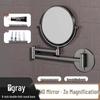 6-inch Double Folding Magnifying Bathroom Mirror with LED Light