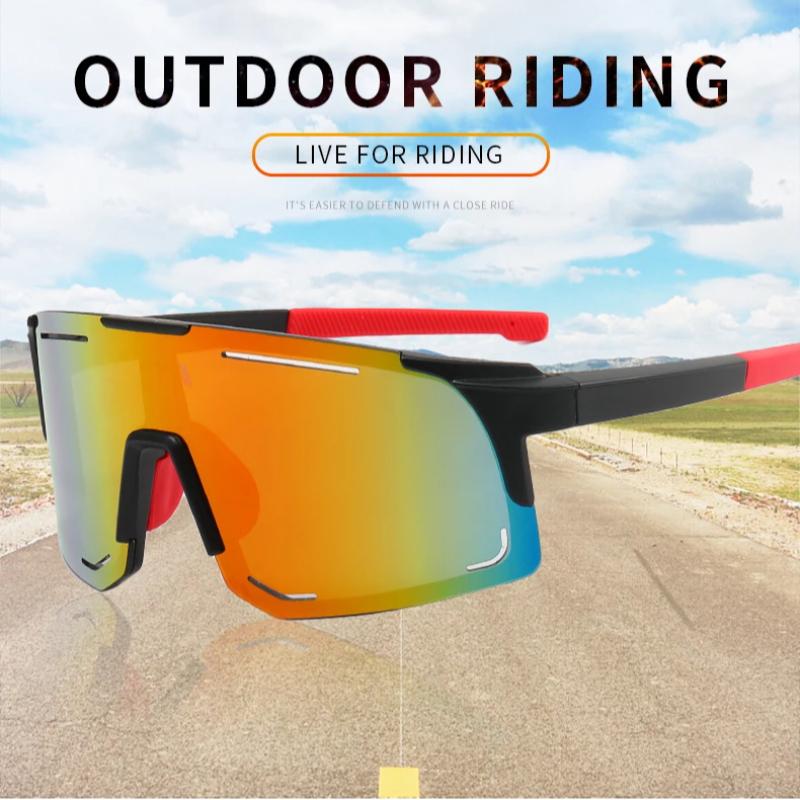 New Bicycle Sunglasses UV Protective Windshield Glass Men's and Women's Wear Lenses Road Cycling Sports Glasses Outdoor Glasses