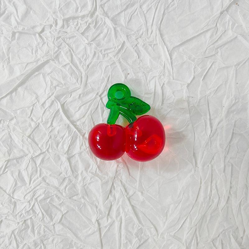 10 Stück Transparente Harz Rote Kirsche Erdbeere Anhänger Für Frauen Armband Halskette DIY Schmuckherstellungszubehör