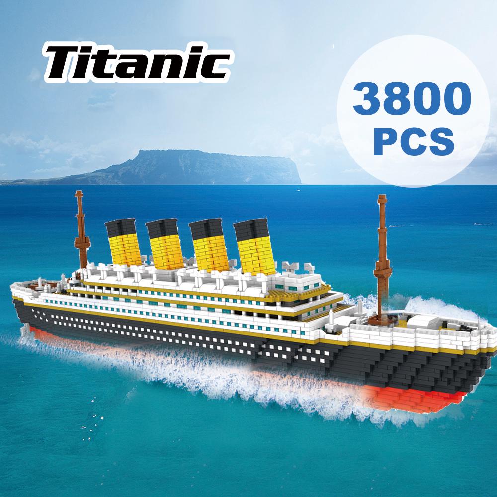 9913 Model Titanic Atomic Building Blocks Kit 3800pcs Gift Toy for Kids