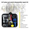 147pcs Watch Repair Tool Kit Watchmaker Link Pin Remover Case Opener Spring Bar Horlogemaker Gereedschap Nh35 Clock Repair Set