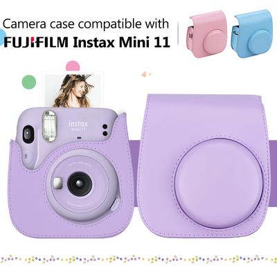 Custodia portatile per fotocamera istantanea in pelle PU con tracolla compatibile con Fujifilm