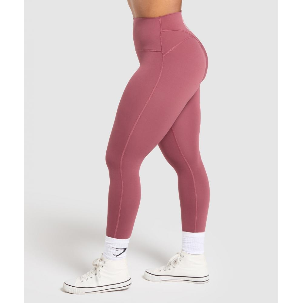 Gymshark Legacy Logo Leggings Washed Berry Pink B7a4e Kcps