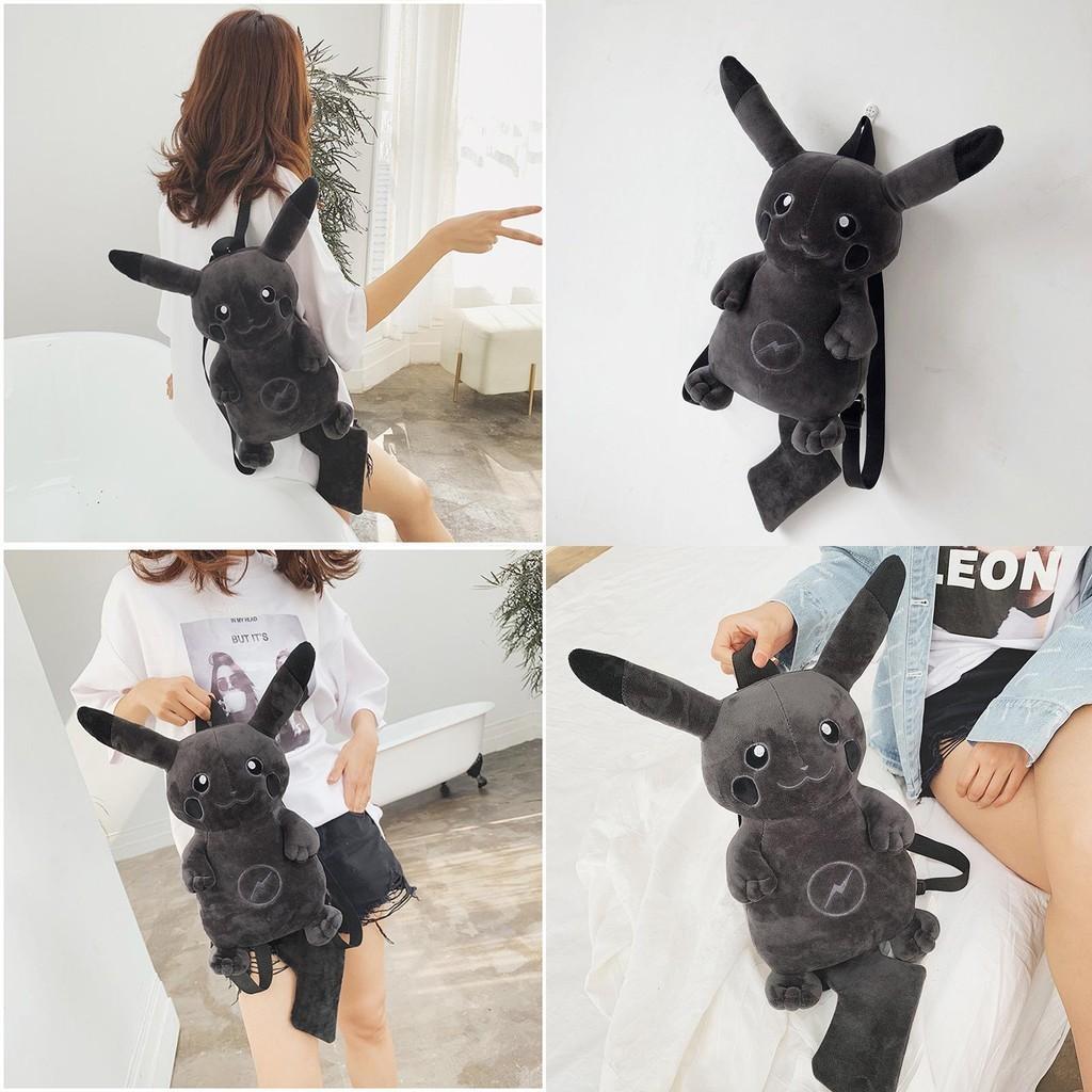 Cute Cartoon Pikachu Plush Backpack For Students