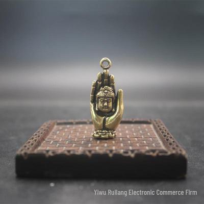 Ciondolo Buddha Palma Vintage in Ottone