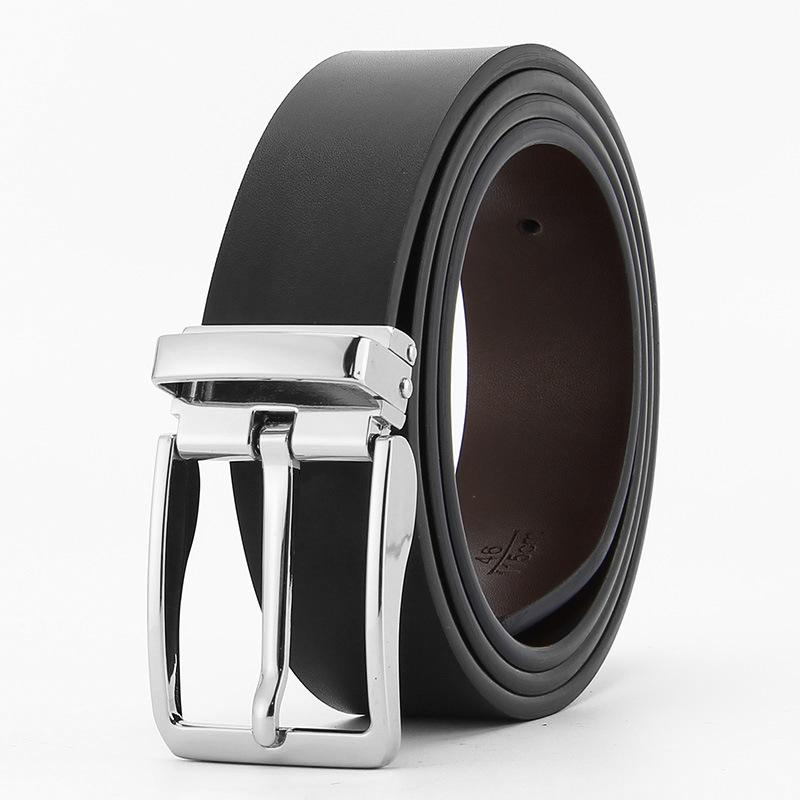 

Ремінь чоловічий з голковою пряжкою, з натуральної коров ячої шкіри, корейський діловий та повсякденний, ремінь з коров ячої шкіри другого шару, чоловічий ремінь 110-130CM