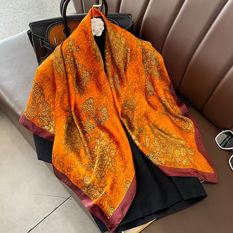 New scarf women's universal 90 large scarf sun protective thin shawl stylish fashion decorative scarf