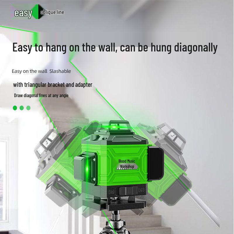 High Precision 16-Line Infrared Laser Level with Blue Light for Wall Marking