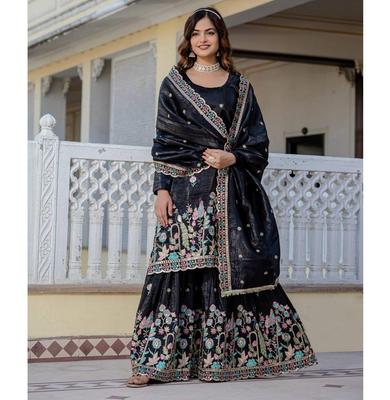 Femmes Bollywood Tenue de Fête Salwar Kameez Ensemble Palazzo Indien Créateur Ethnique Salwar Suit Robe
