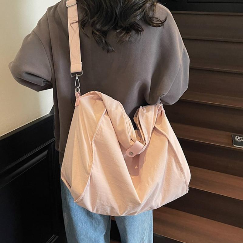 Borsa a Tote da Donna di Grande Capacità Nuovo Stile Giapponese Casual Borsa a Spalla in Nylon Semplice Leggera Borsa a Tracolla Torebki Damskie