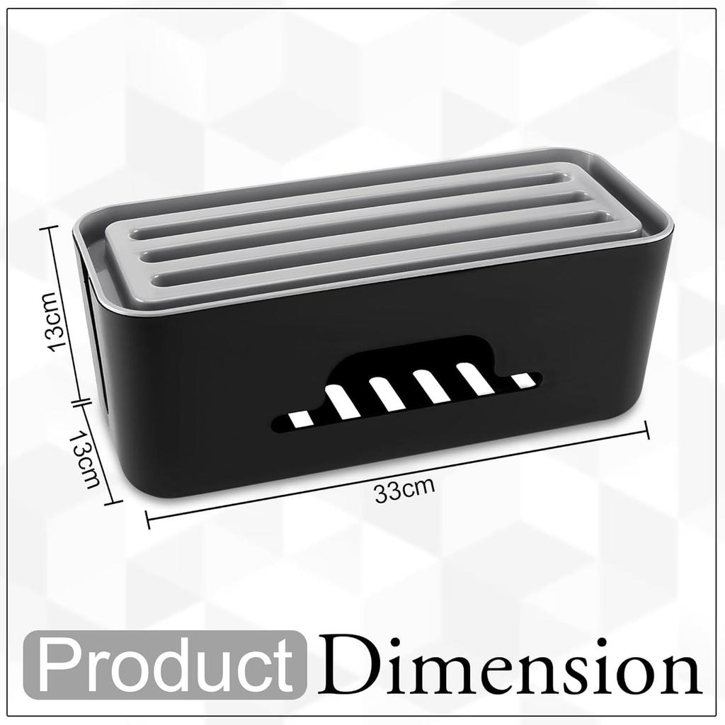 Cable Organisers Large Cable Management Box with Lid