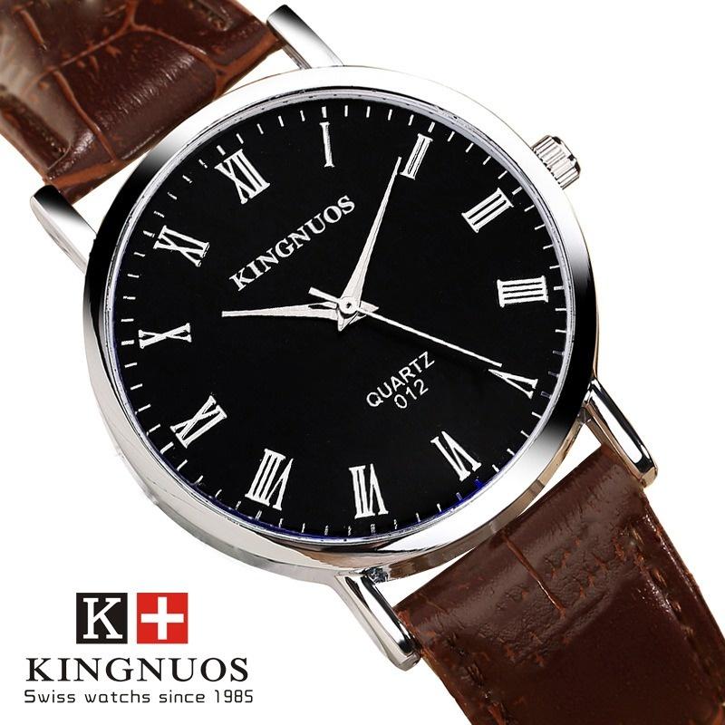 Topmarke Neutral Römische Ziffern Trendiger Mode Gürtel Herrenuhr Student Lässig Quarz Wasserdichte Uhr