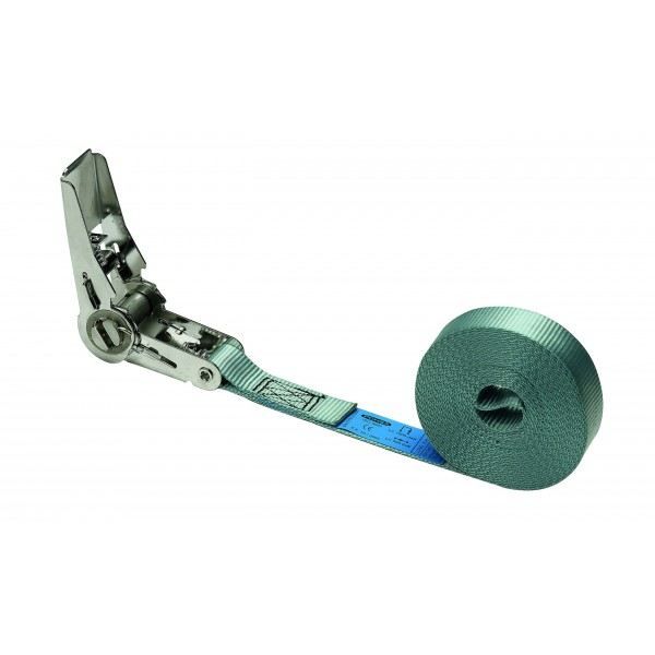 Sangle cliquet inox 5mx25mm Ponsa - Type: Cliquet - Matière: Inox - Dimensions: 5m x 25mm