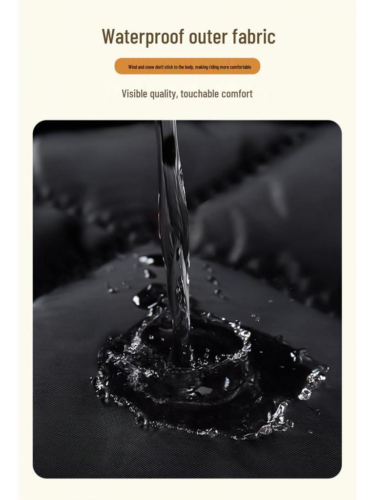 Electric Vehicle Plush Windshield Cover - Thickened, Enlarged, Waterproof, and Windproof for Winter Protection.