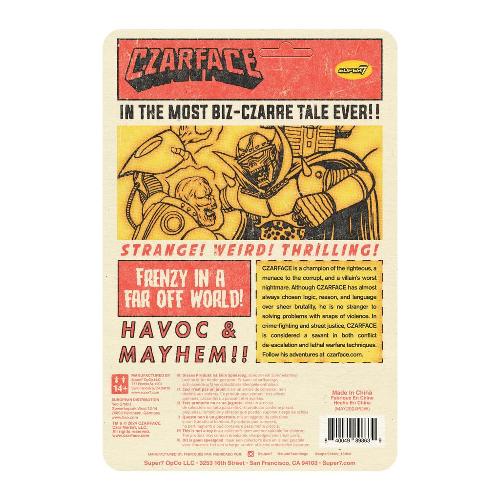 Super7 Czarface Orange Black Czarface Action Figure Classic Hip Hop Collectibles and Retro Toys & - 3.75"