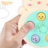 Fun Cartoon Shape Exercise Responsiveness Portable Finger Training Toy with Hanging Rope Children Gift Brain Game