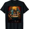 T-shirt Drôle Chien Jouant aux Cartes de Poker Taille S 5XL