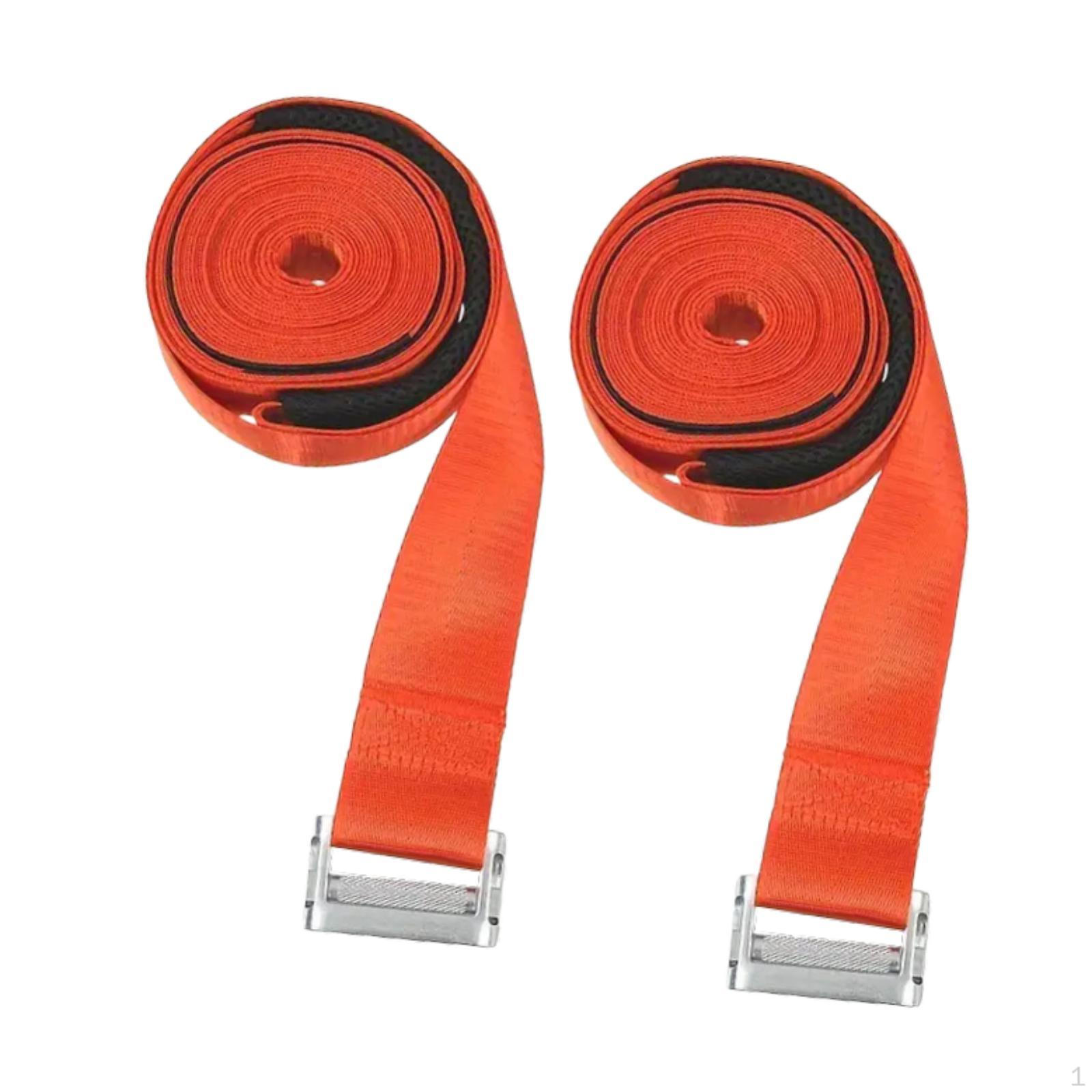 

2 Pack Lashing Straps Length 217.32inch with Buckles for Canoe Motorcycle Car Roof Rack оранжевый