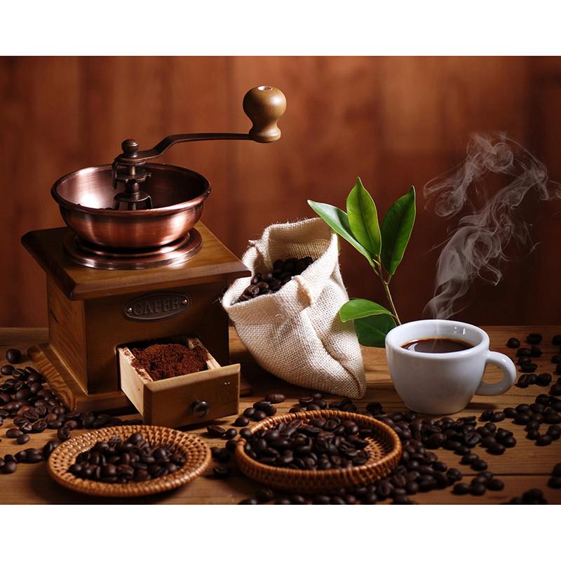 

5D Алмазная картина, вышивка крестом, кофе, полная картина, художественные бусины, домашний декор, круглая