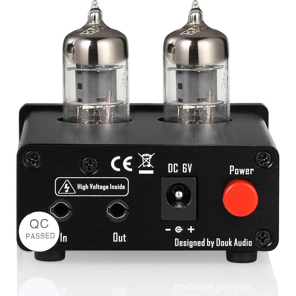 Nobsound NS-10P Mini Röhrenvorverstärker Hi-Fi AUX Line Vorverstärker mit Bass-Höhen-Regelung