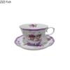 Floral Pattern Ceramic Cup&saucer Dining Table Gold-plated Coffee Mug Milk Tea Cup Afternoon Tea Teacup Fruit Juice Container