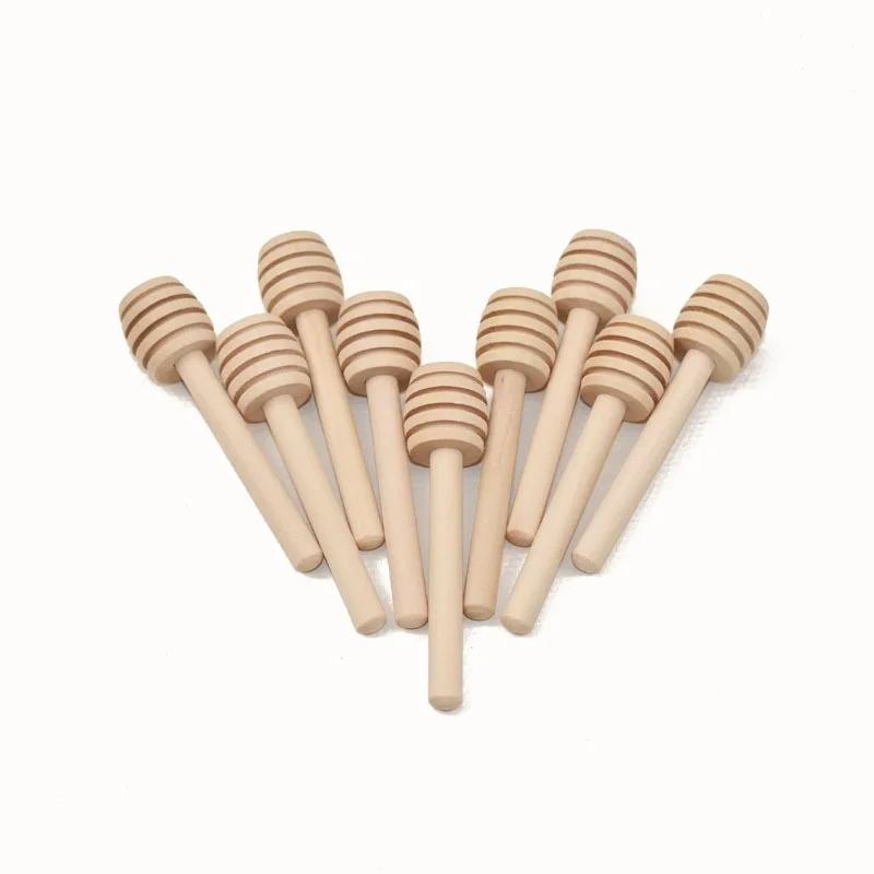 Honey Mixing Stick Wooden Mixing Handle Honey Spoon Coffee Jam Milk Mixer Sticks Dessert Tools Kitchen Supplies 30/50/100Pcs